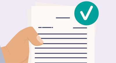 dessin d'une main tenant une feuille représentant le document unique d'évaluation des risques professionnels (duerp)